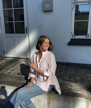 Wauw - Luna Cherry Bluse - Light Pink
